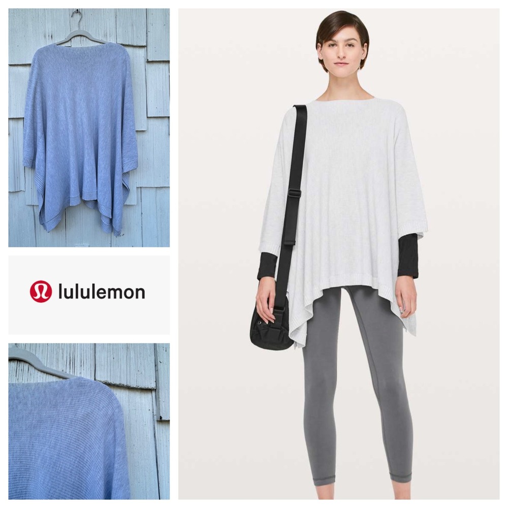Lululemon Women's Heather Core Grey 3 Way Divinity Poncho, Shawl, Wrap